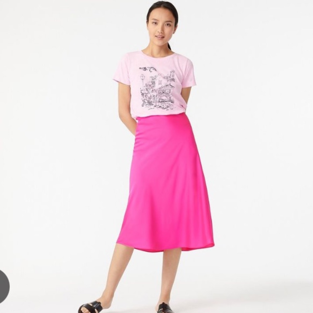 J.crew Gwyneth slip skirt XS bubble gum pink